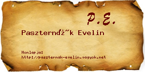 Paszternák Evelin névjegykártya